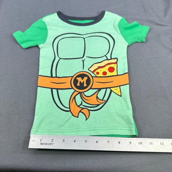 Teenage Mutant Ninja Turtles Boys Sz 5T Tee Shirt Graphic Green Cosplay Costume - Picture 10 of 12